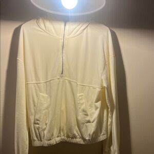 Pink Rose Cream Hoodie Sweatshirt